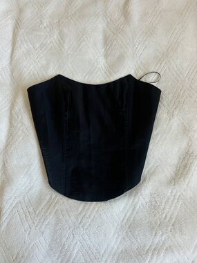 Local European. Black Strapless Corset in Small